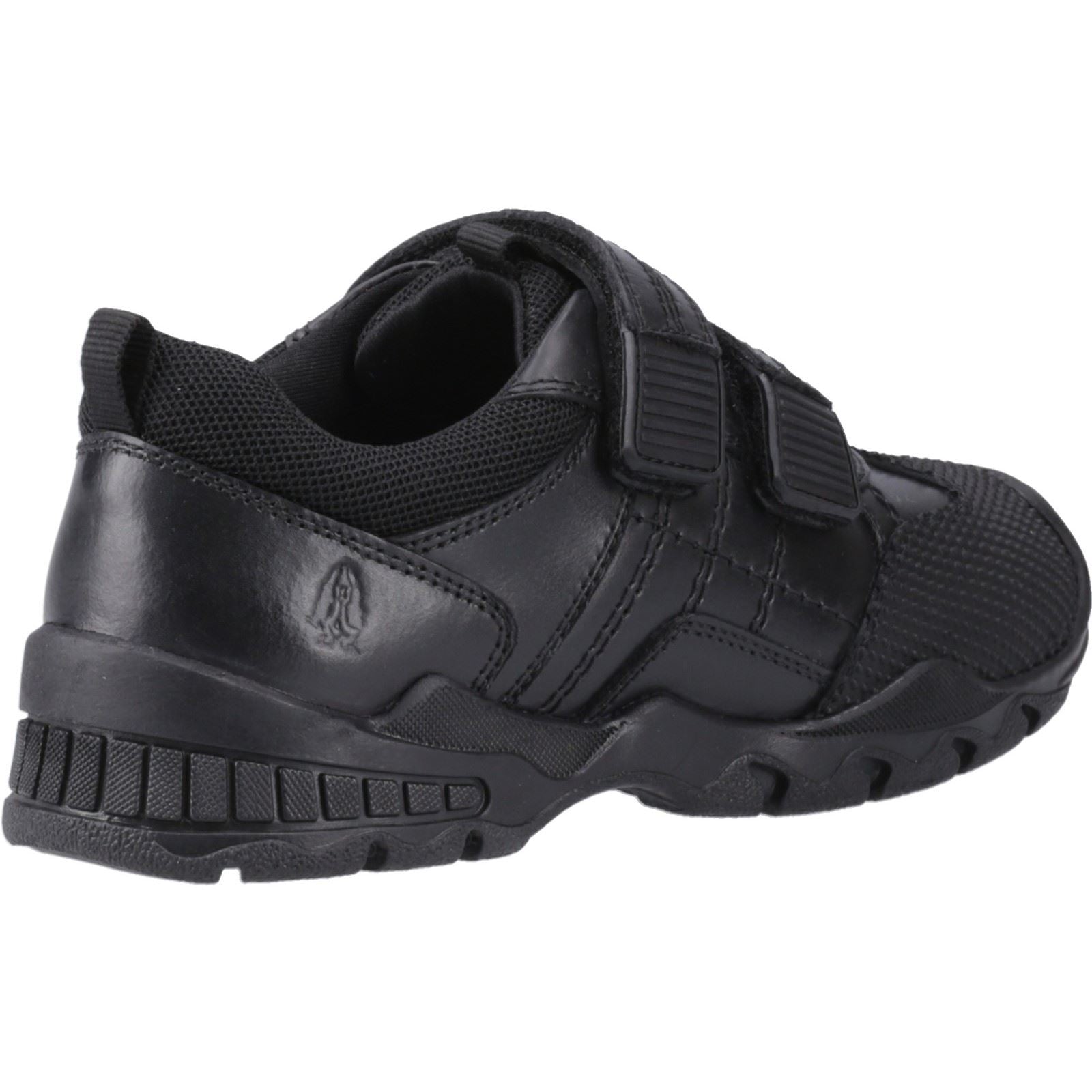 Hush Puppies Tristen Leather Youth Boy's Black Shoes