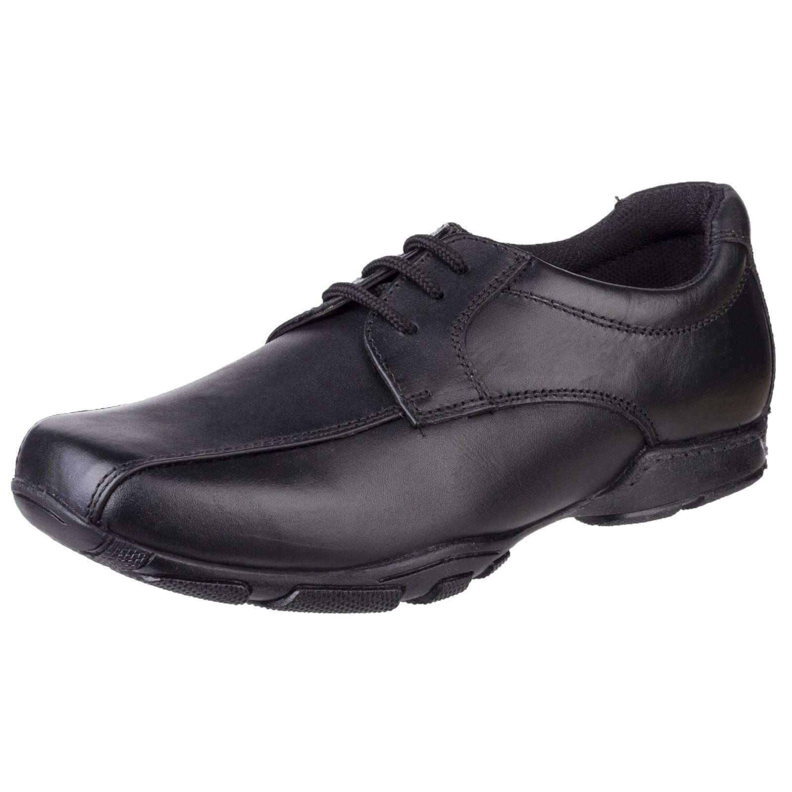 Hush Puppies Vincente Youth Boy's Black Leather Shoes