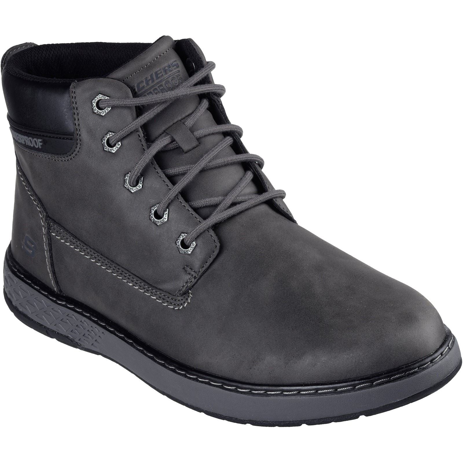 Skechers Garlan Deno Synthetic Men's Charcoal Ankle Boots