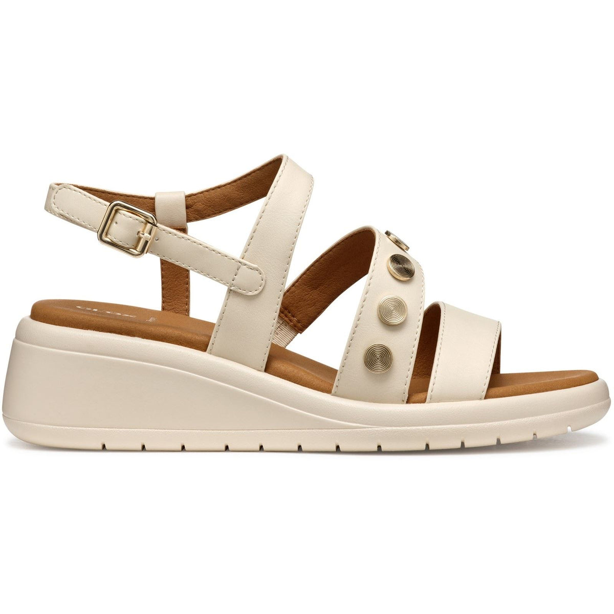Geox D MELICONIA Synthetic Women's Papyrus Wedges