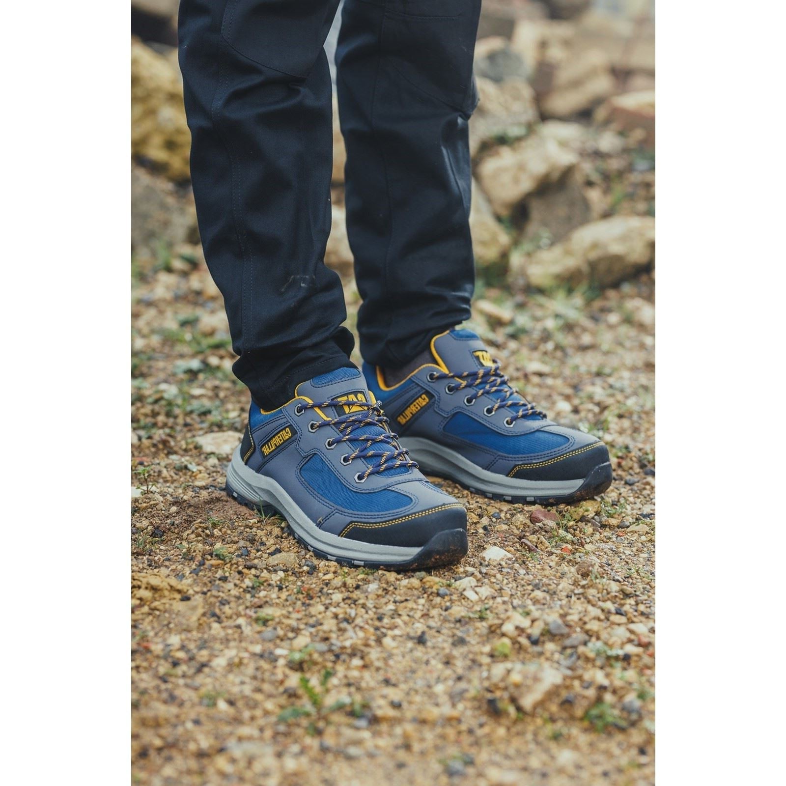 Caterpillar Elmore Low Synthetic Navy Safety Trainers