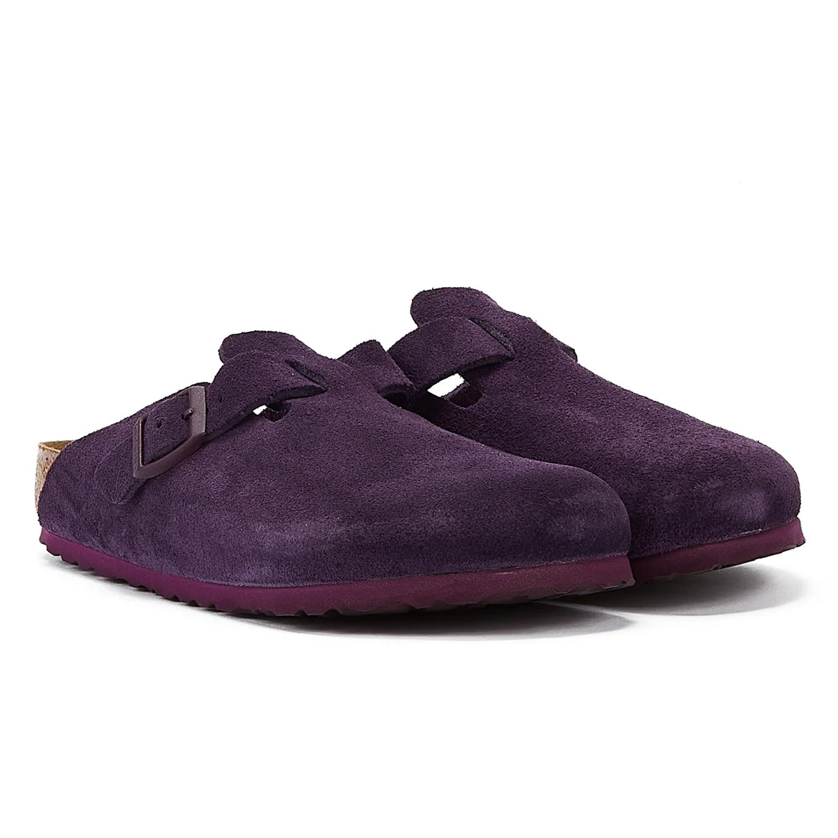 Birkenstock Boston Suede Purple Clogs