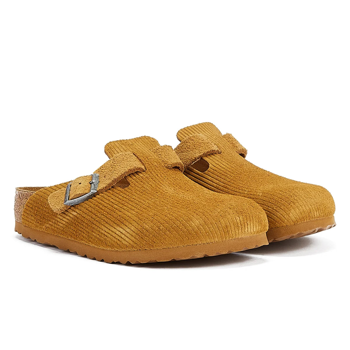 Birkenstock Boston Cork Brown Corduroy Clogs