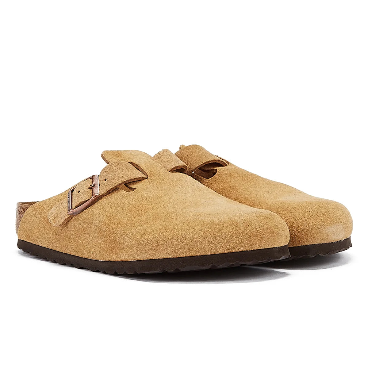 Birkenstock Boston Cream Suede Clogs