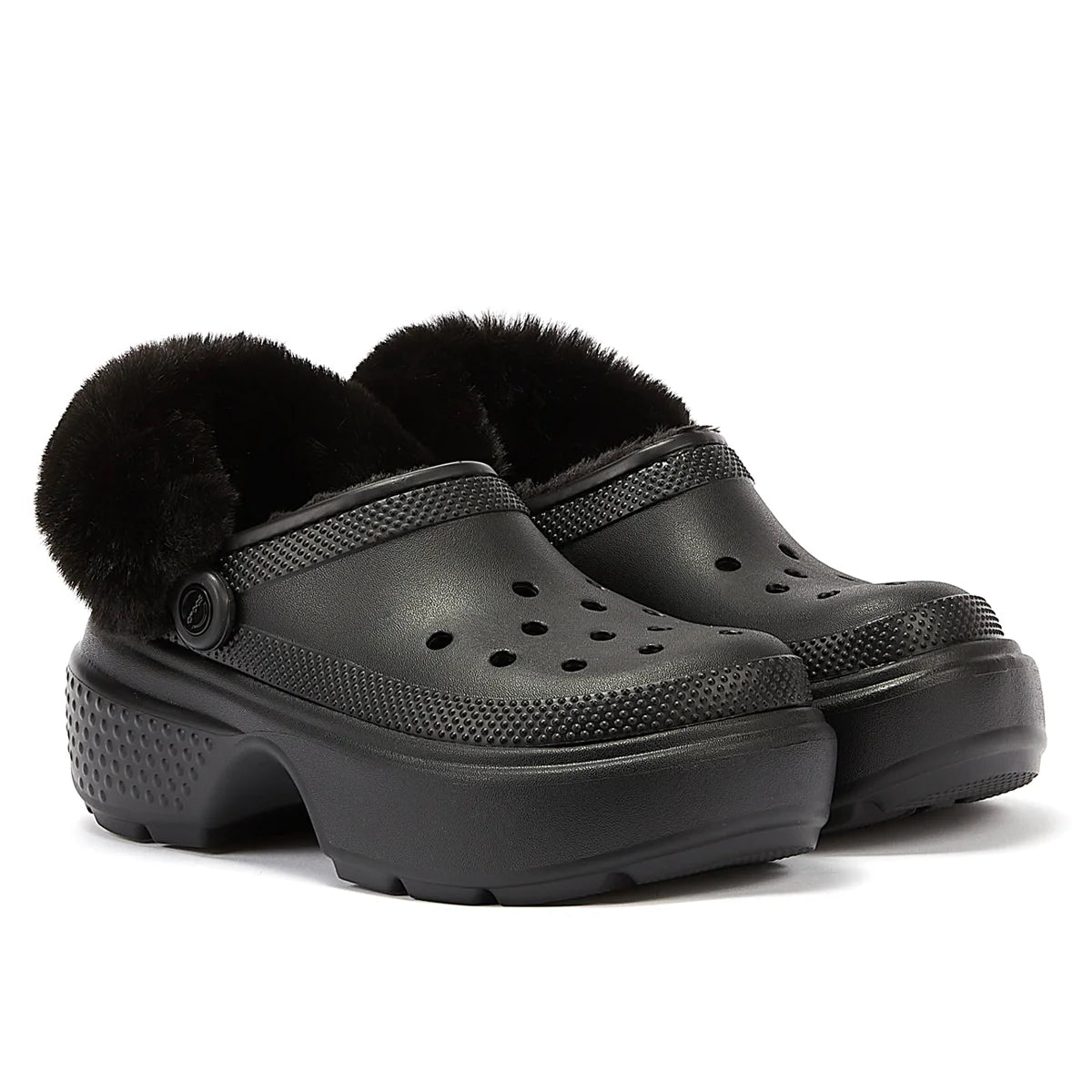 Crocs Stomp Lined Clog Women's Black Sandals