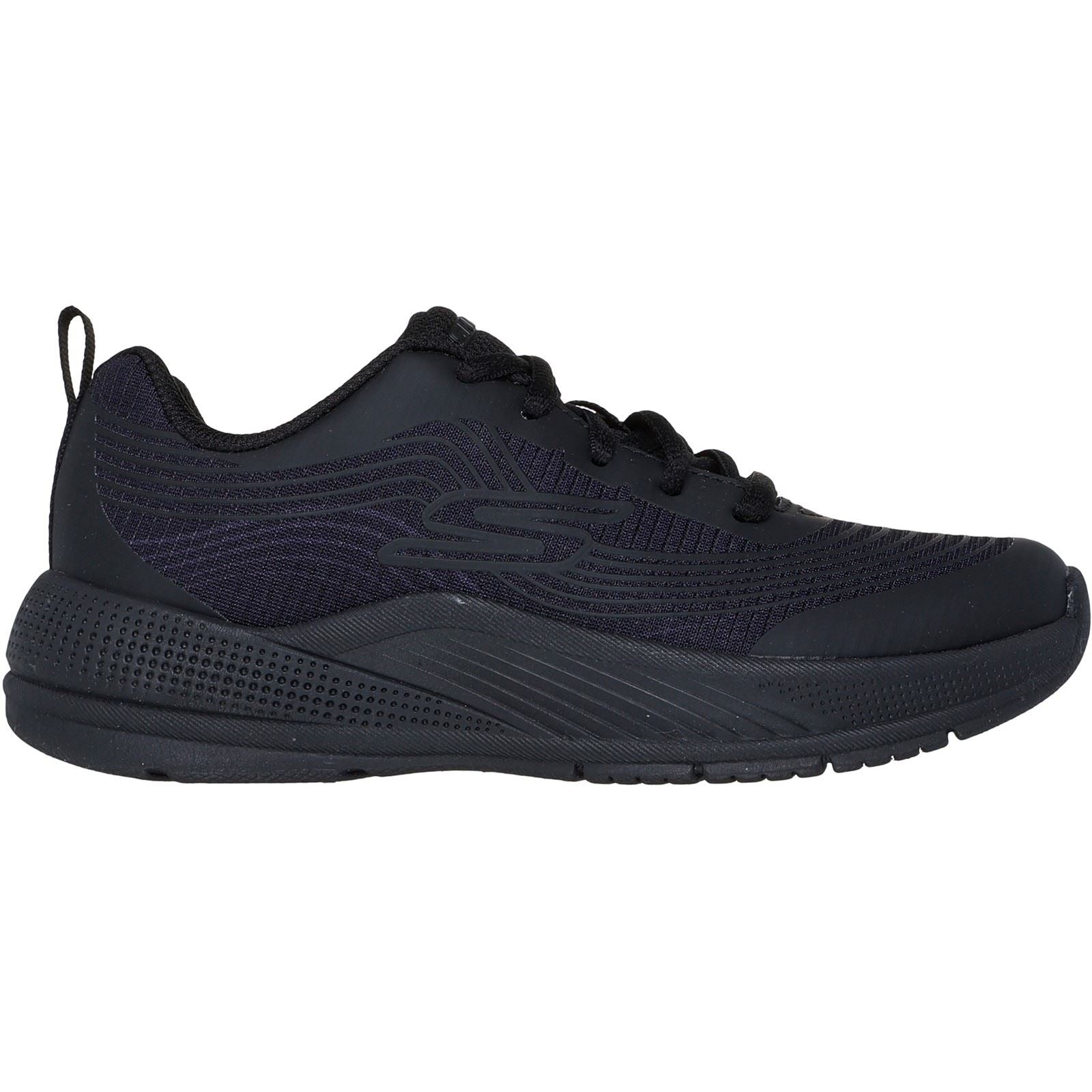 Skechers Microspec Advance Textile Junior Black Trainers