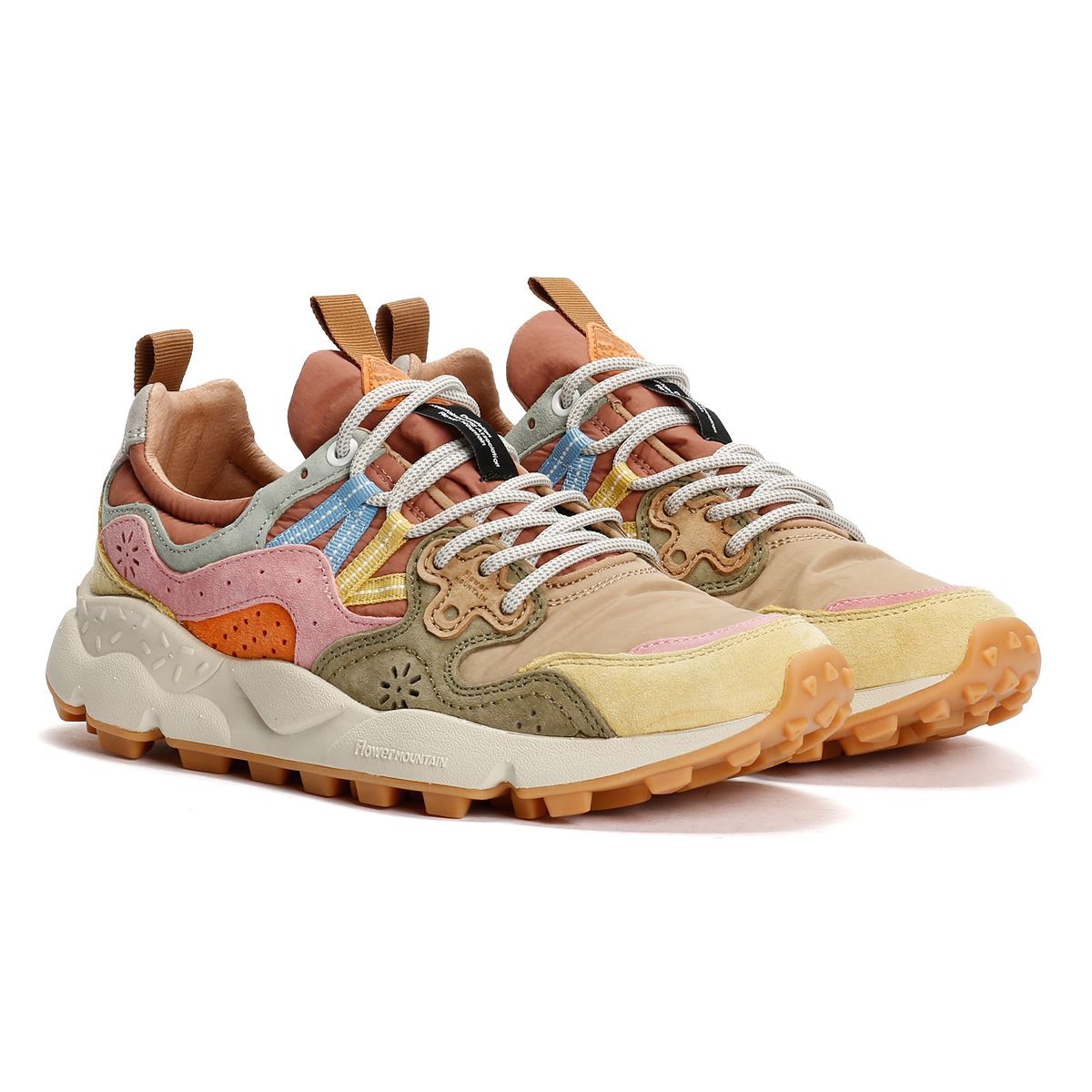 Flower Mountain Yamano 3 Women's Yellow/Pink/Olive Trainers
