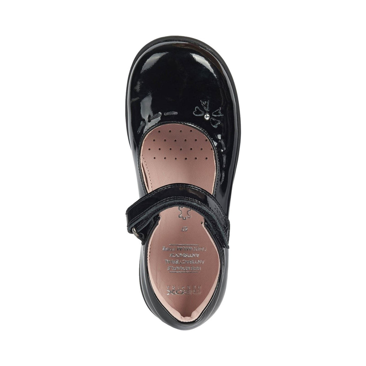 Geox Naimara Leather Black Patent Shoes