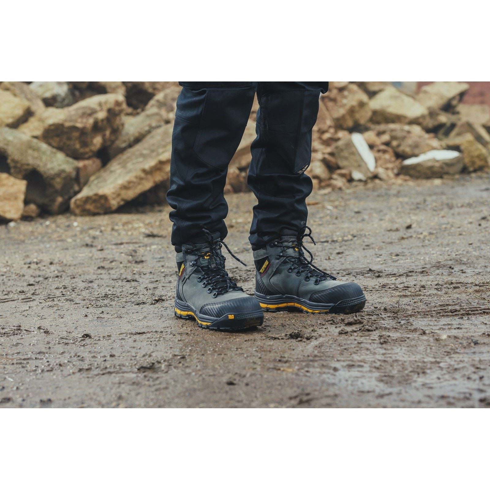 Caterpillar Munising Leather Dark Shadow Safety Boots