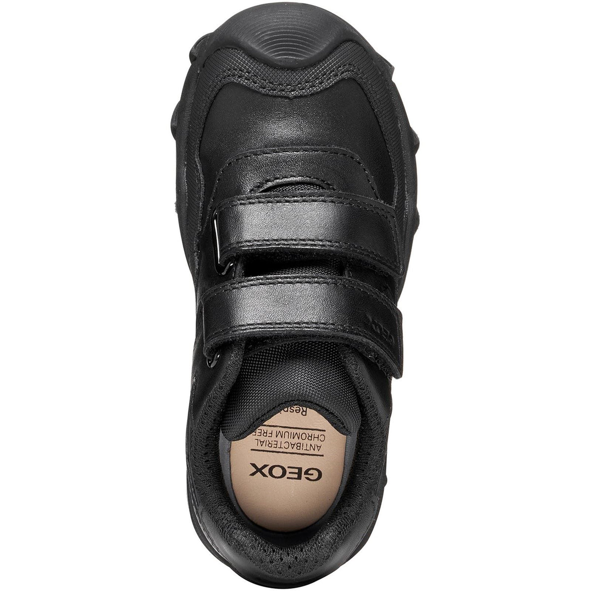 Geox J Buller Leather Black Trainers