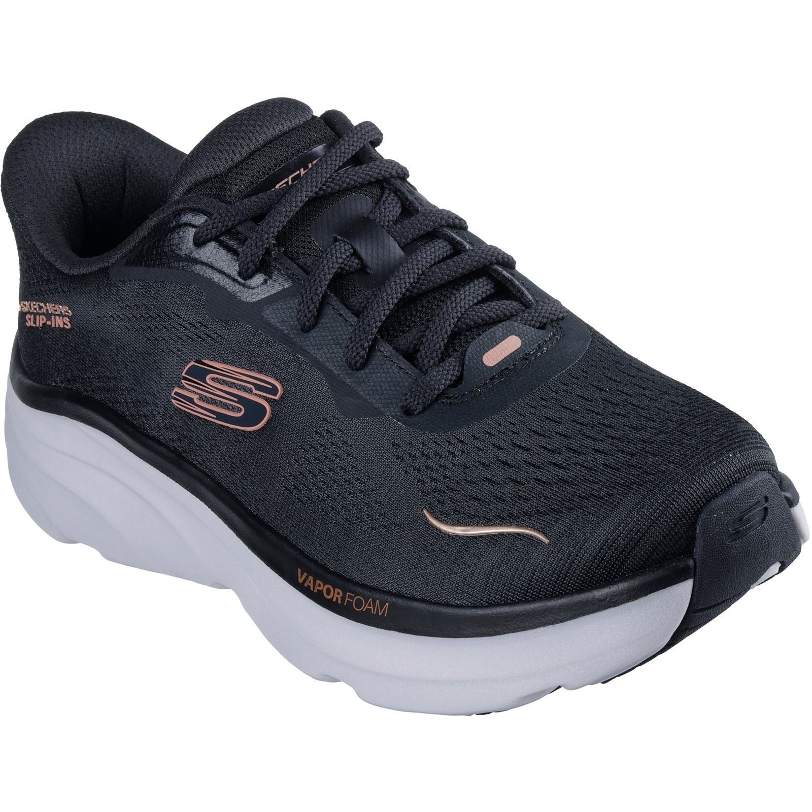 Skechers D'Lux Vapor Clear Horizon Textile Women's Black Trainers