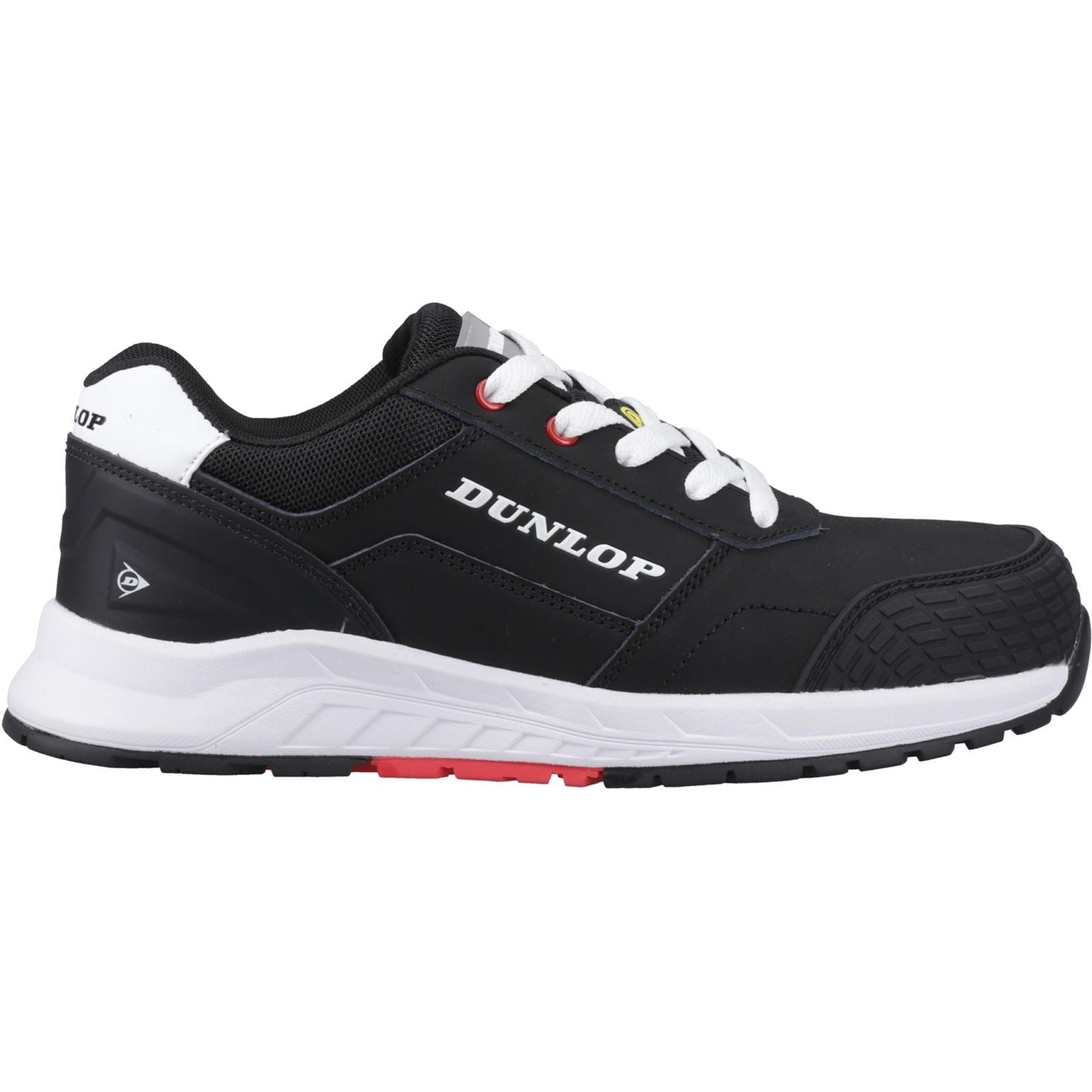Dunlop Storm Nubuck Men's Black/White/Red Safety Trainers