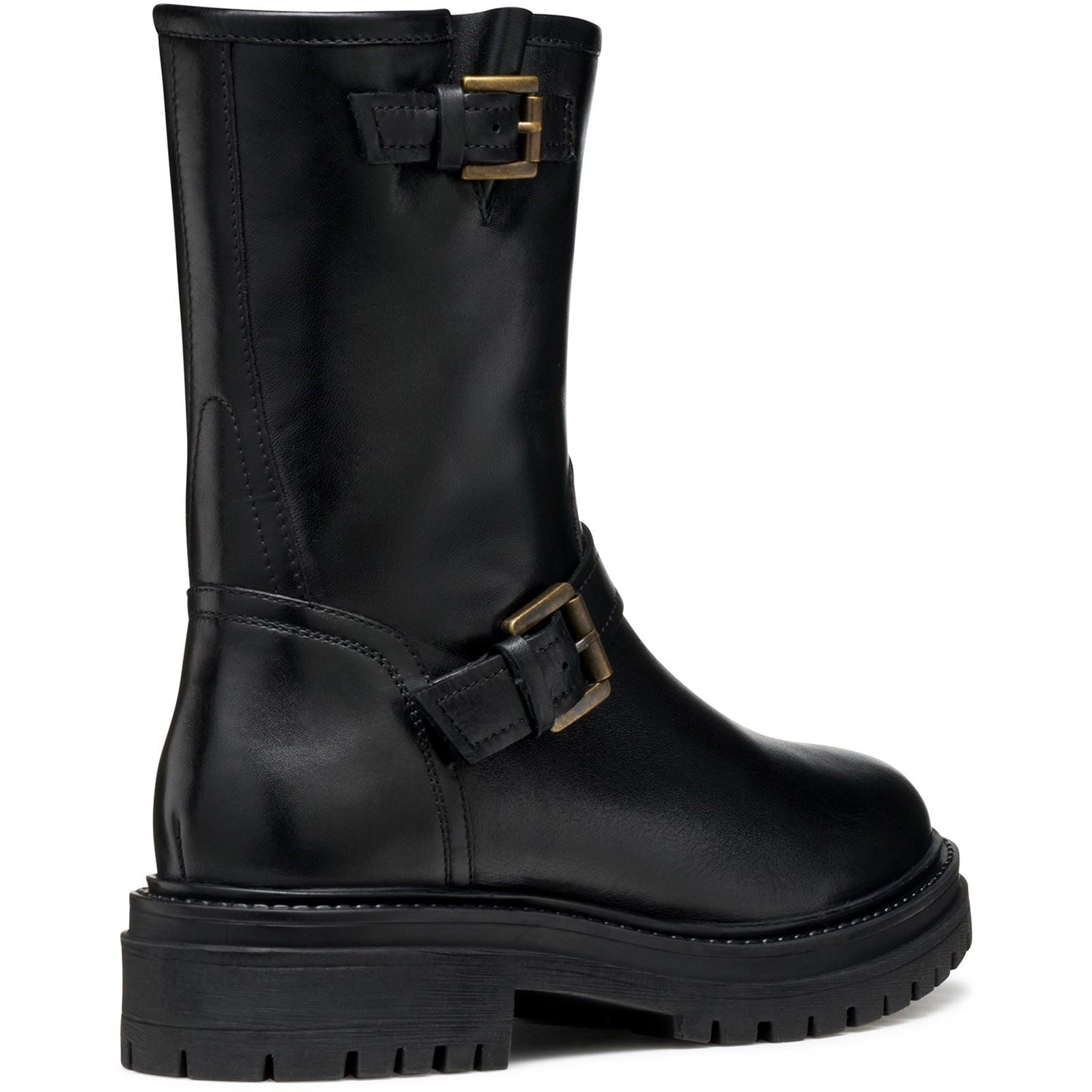Geox D Iridea D Leather Women's Black Boots