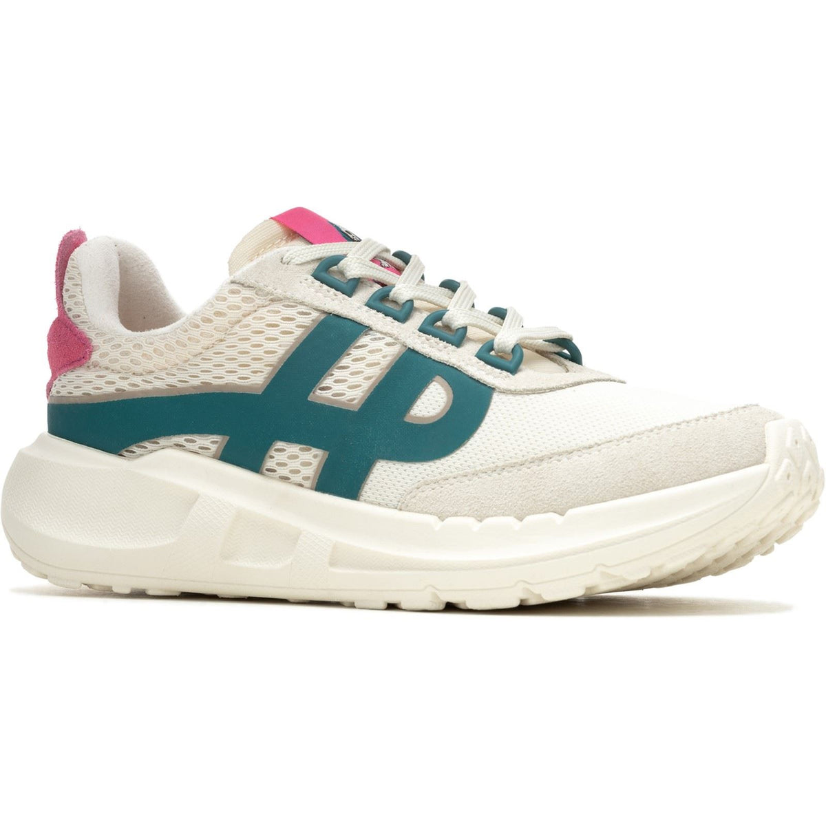 Hush Puppies Seventy8 Retro Runner Suede Women's Stone/Pink Trainers