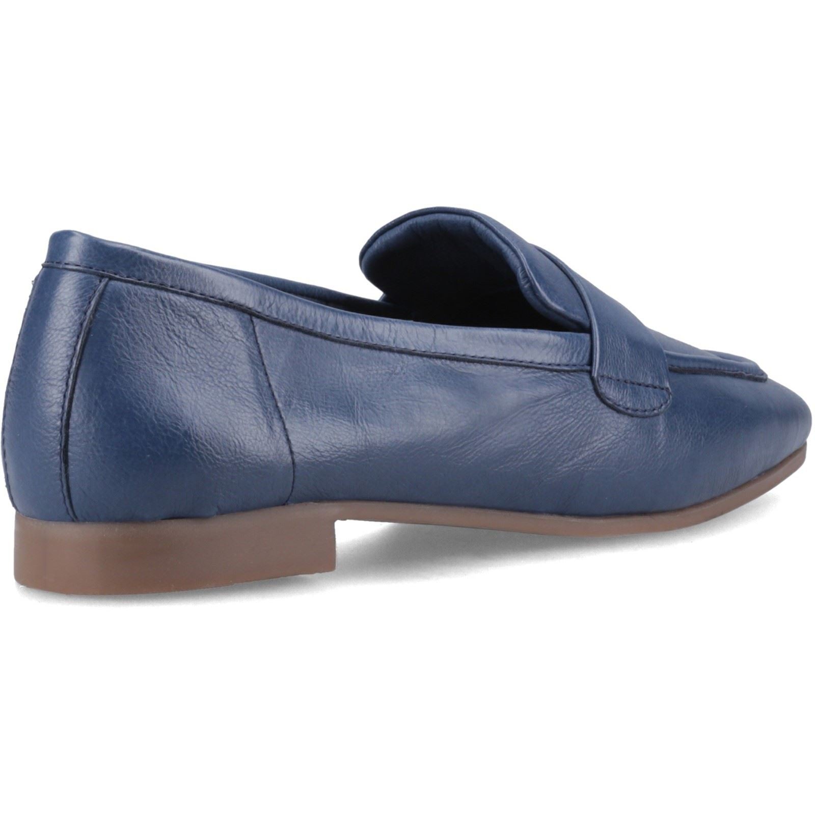 Hush Puppies Sutton Leather Women's Navy Loafers