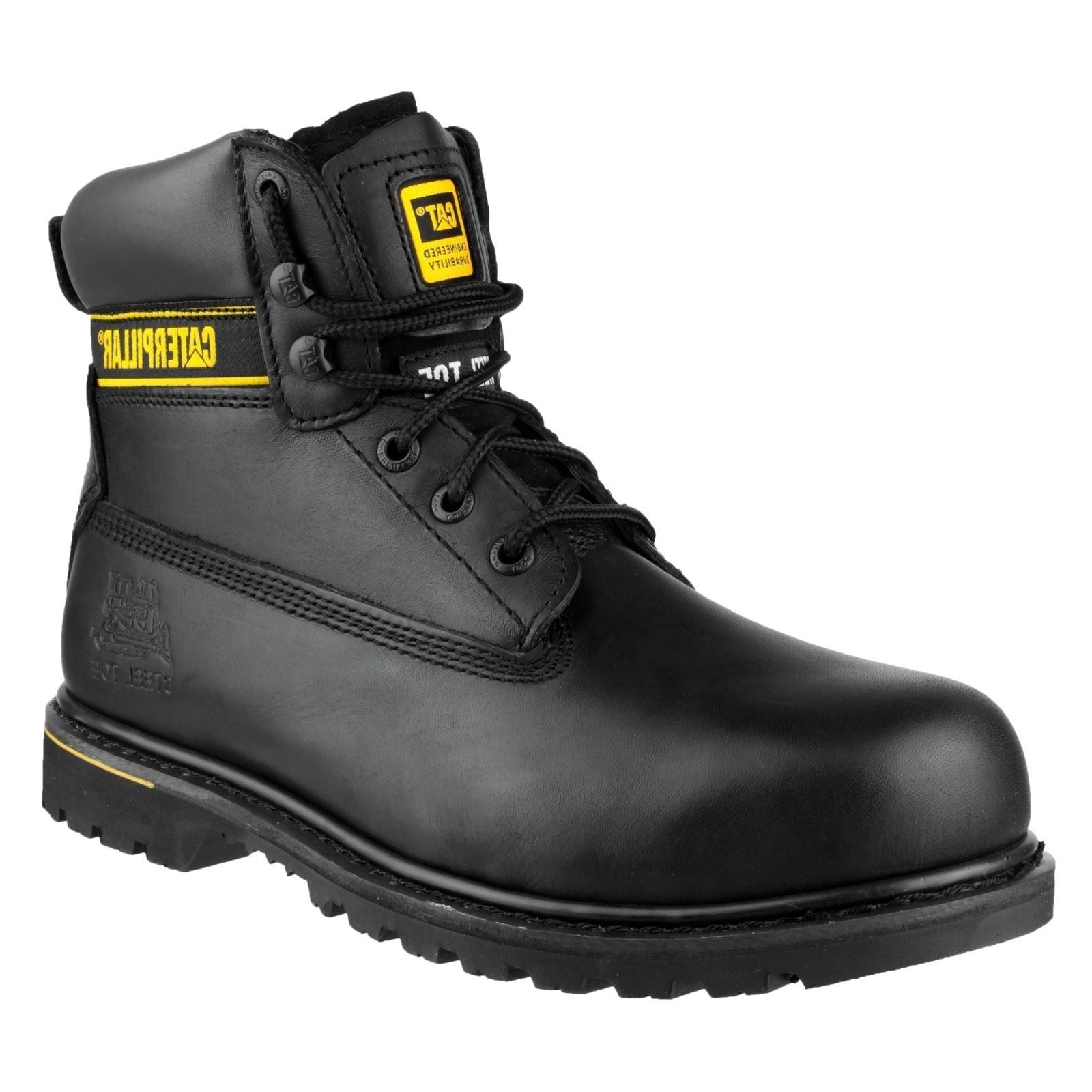 Caterpillar Holton Leather Black Safety Boots
