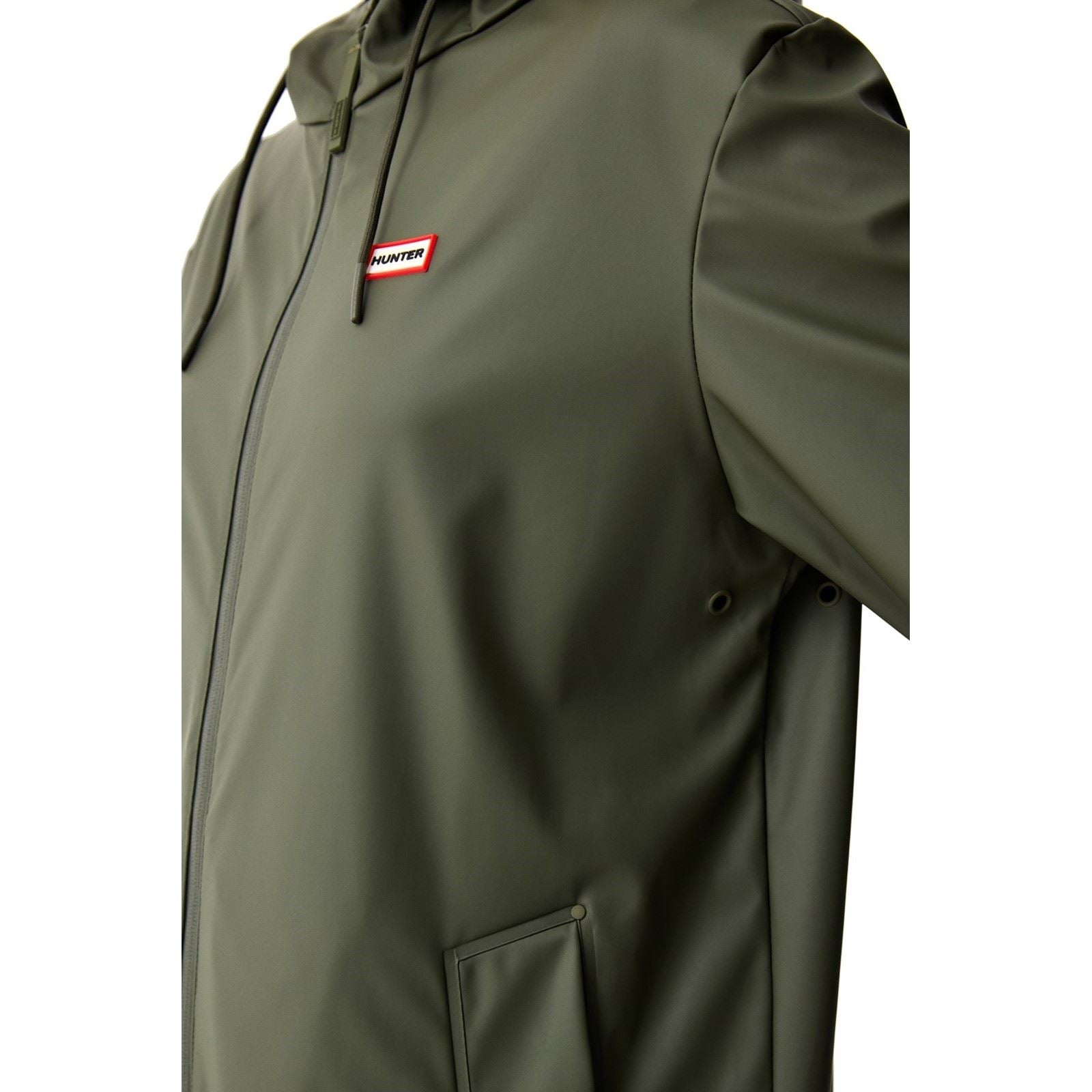 Hunter Andrea PU Rain Coat Green Rain Coat