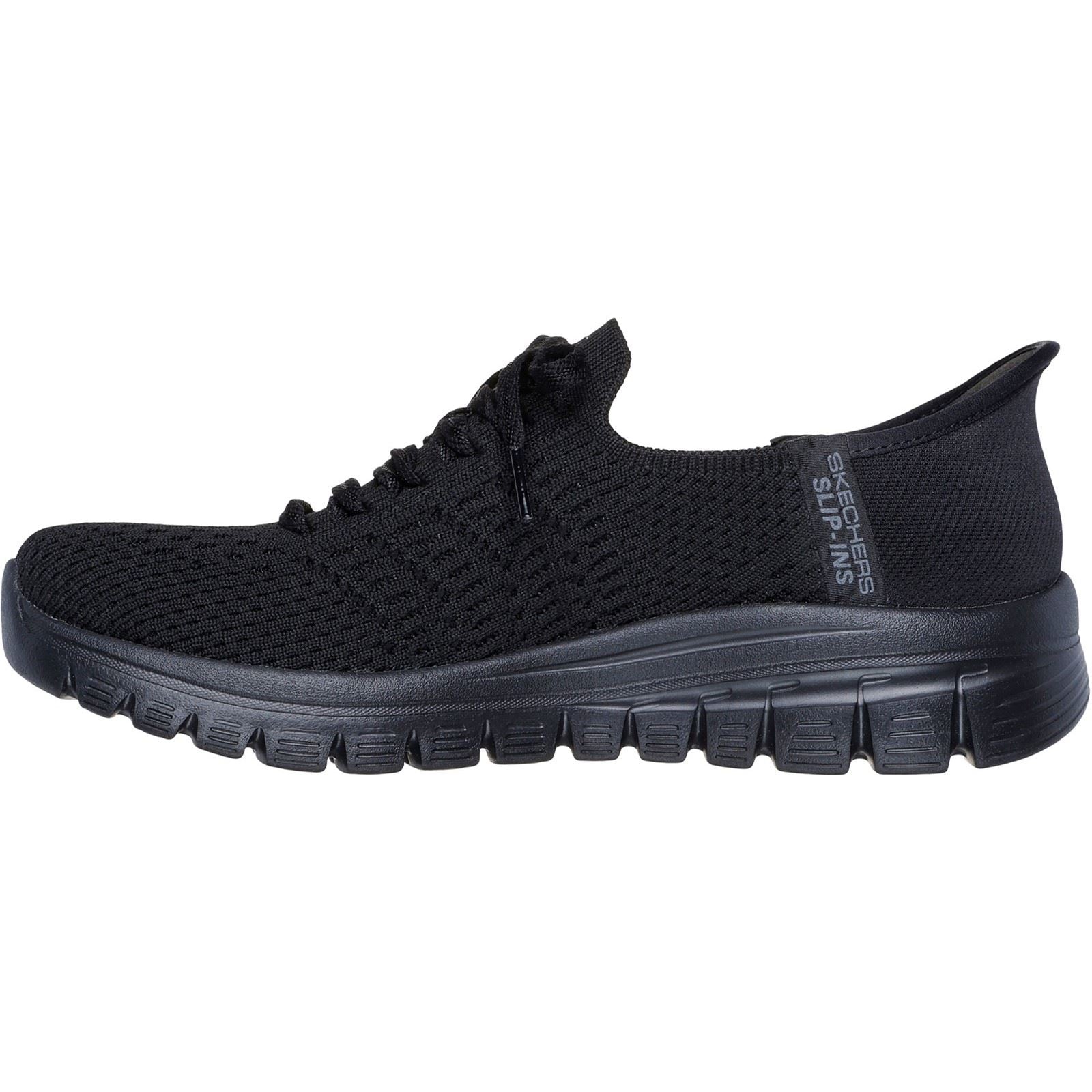Skechers Graceful First Blush Textile Women's Black Trainers
