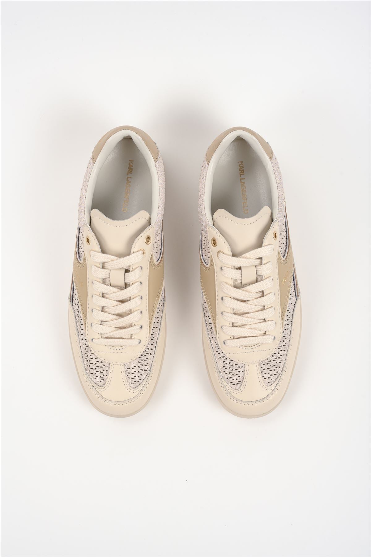 Karl Lagerfeld Kandidate Mesh Mix Women's Cream Trainers