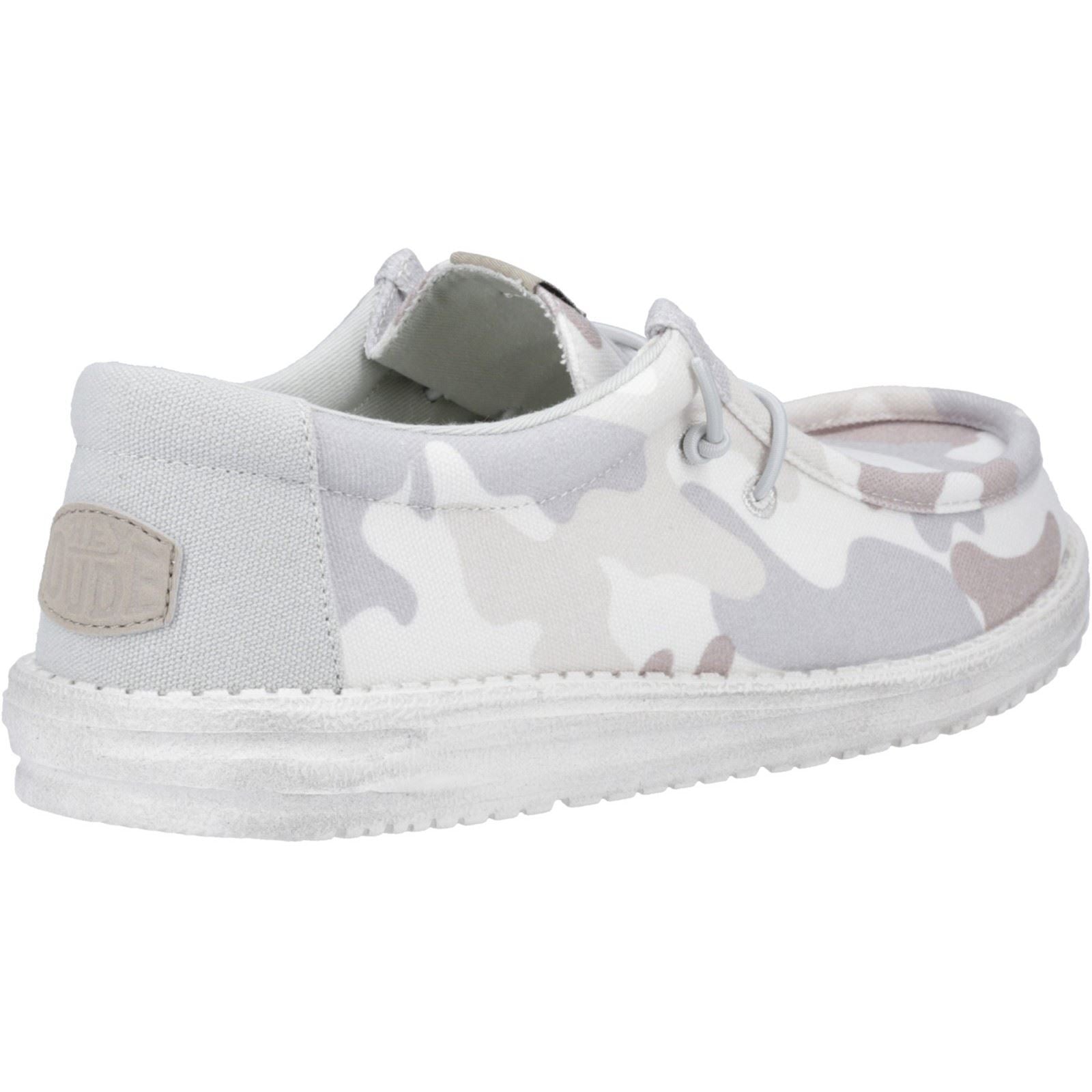 HEYDUDE Wally Washed Camo Synthetic Men's Greyscale Desert Camo Shoes