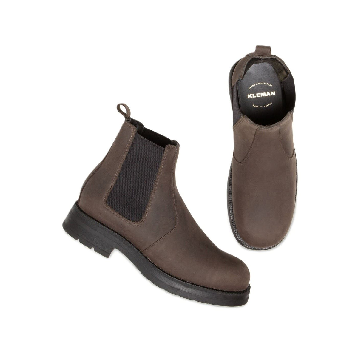 Kleman Escouade Nubuck Men's Coffee Chelsea Boots