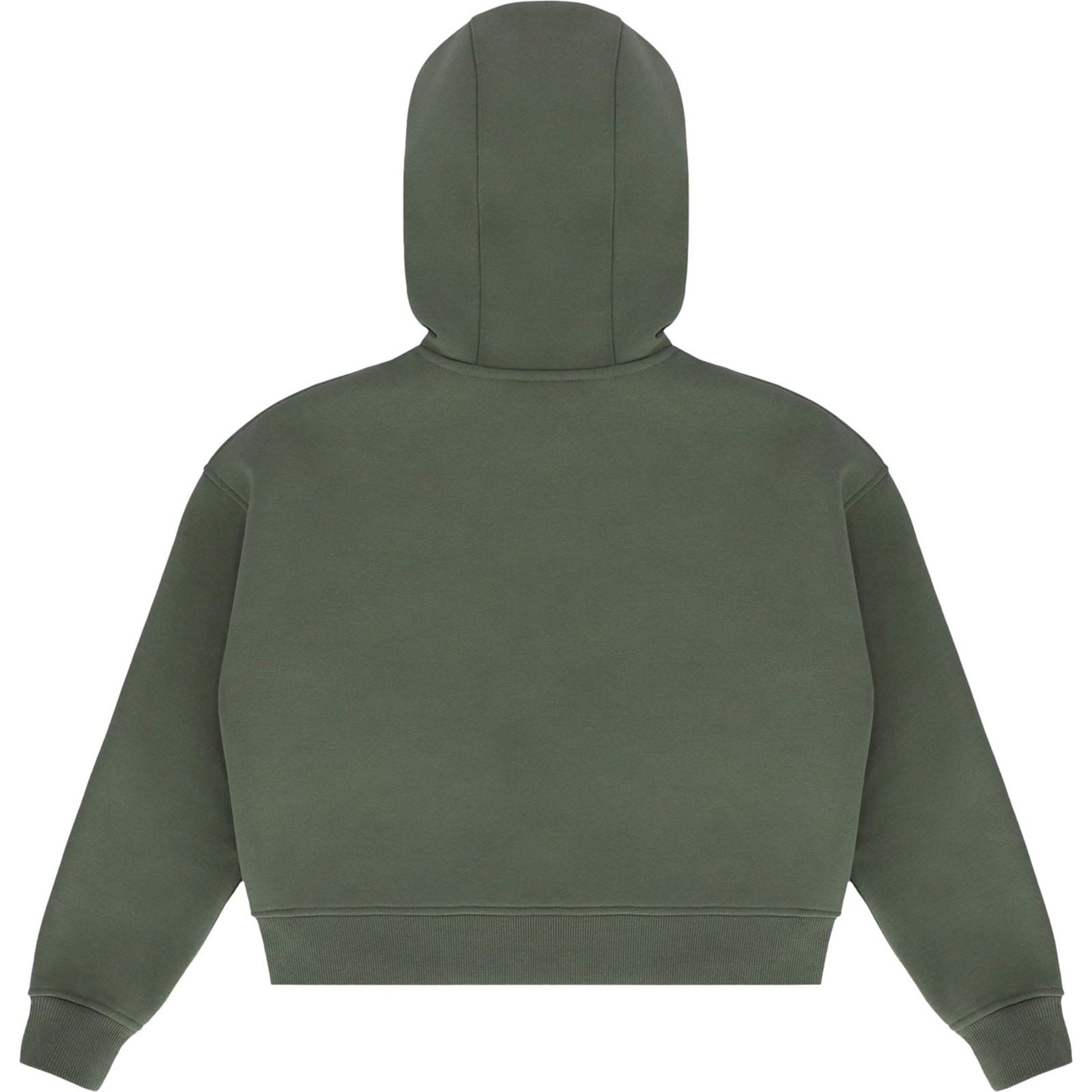 Hunter Liza Cropped Cotton Women's Green Hooded Sweatshirt