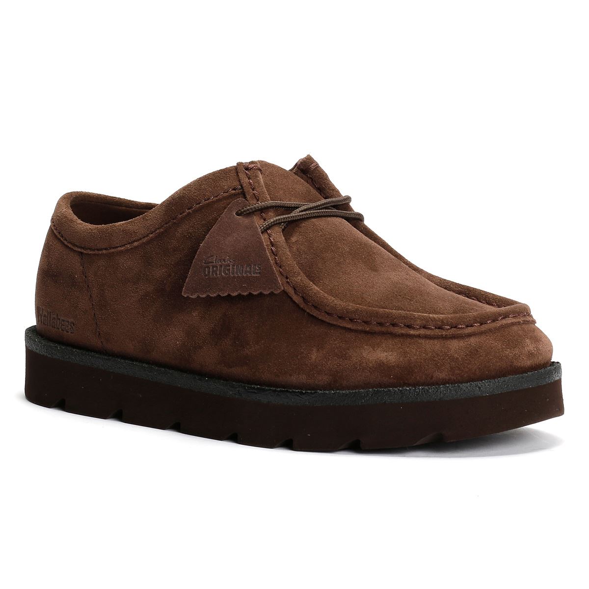 Clarks Originals Meare Wallabee Suede Men's Dark Brown Lace-Up Shoes
