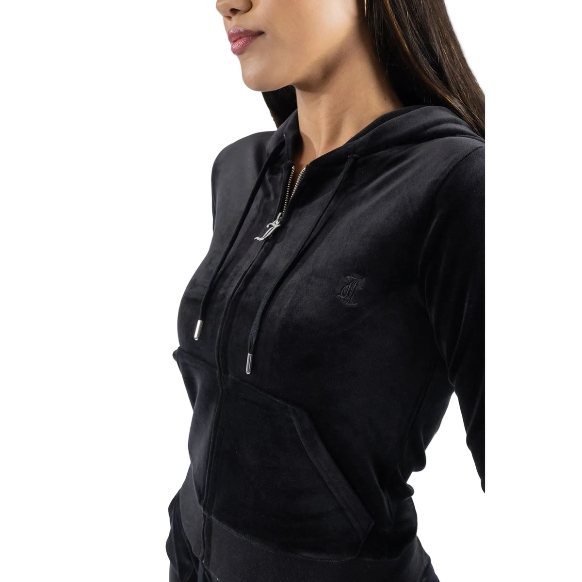 Juicy Couture Robertson Classic Polyester Women's Black Hoodie