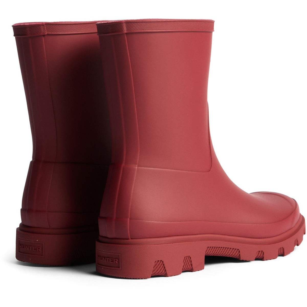 Hunter Downpour Short Rubber Women's Merlot Wellington Boots