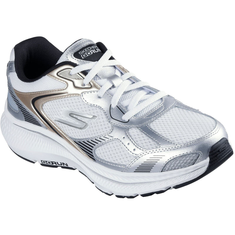 Skechers GO RUN Consistent 2.0 Volt Leather Women's White/Silver/Black Trainers