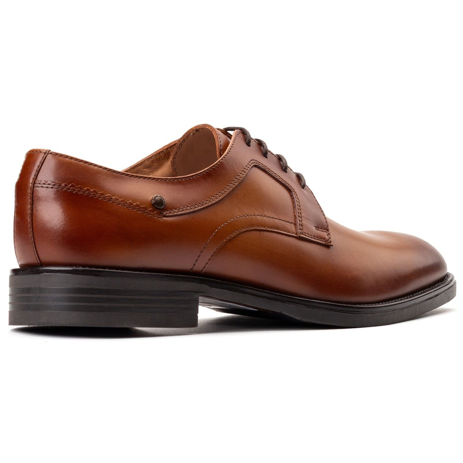 Base London Sleeve Leather Men's Tan Lace-Up Shoes