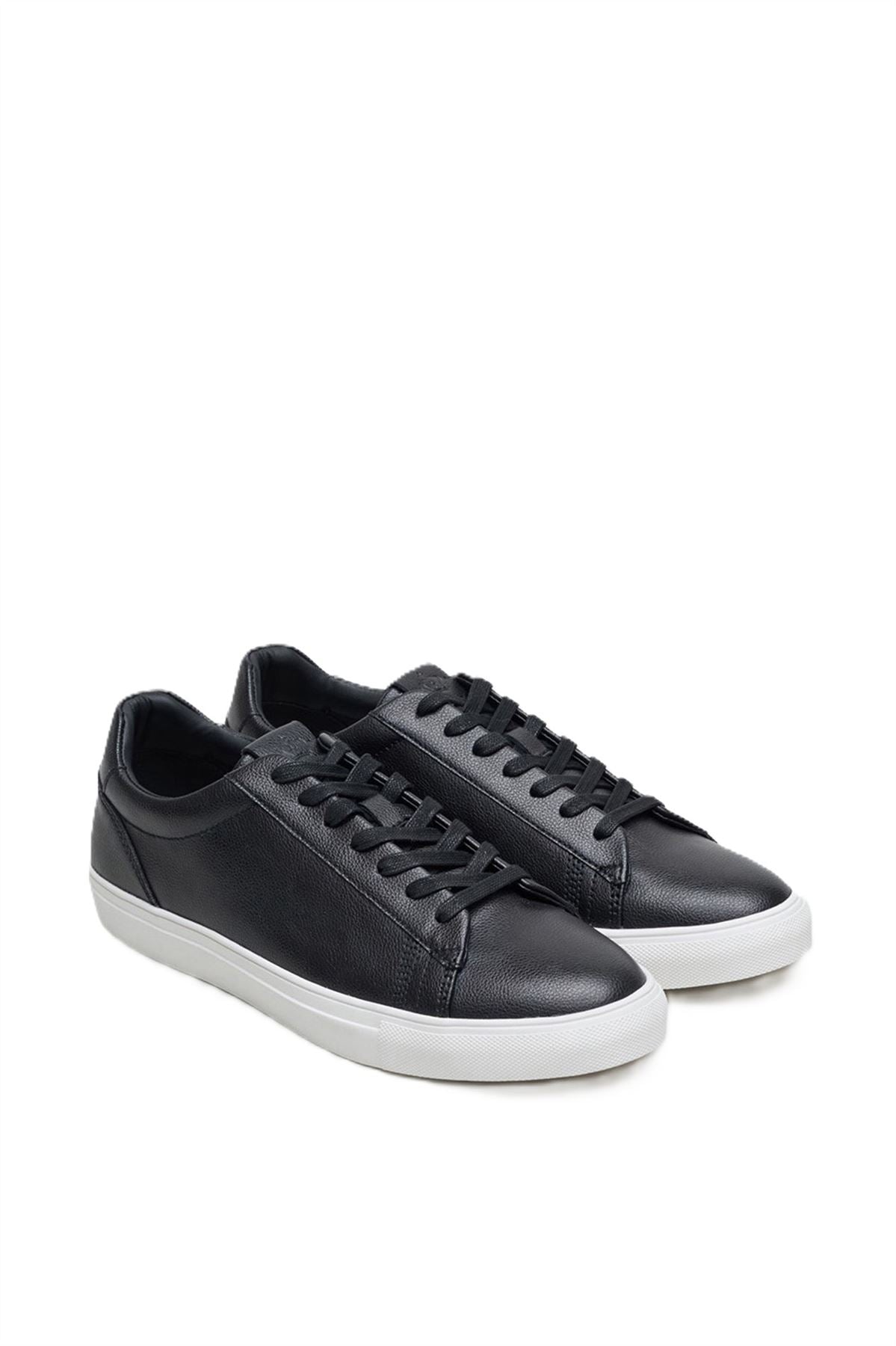Antique Rogue Gibbs Leather Men's Black Trainers