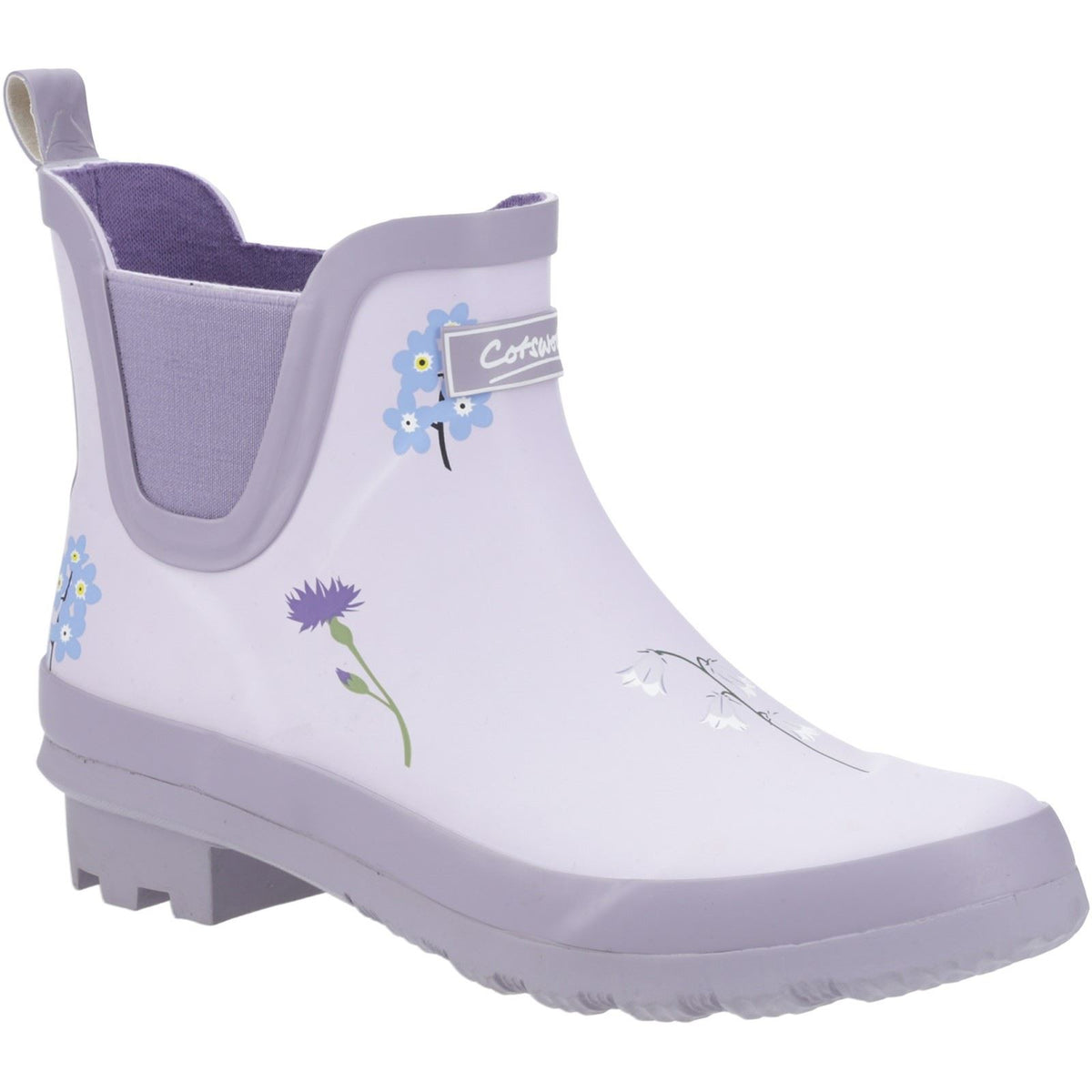Cotswold Wildflower Ankle Rubber Women's Lilac Wellington Boots