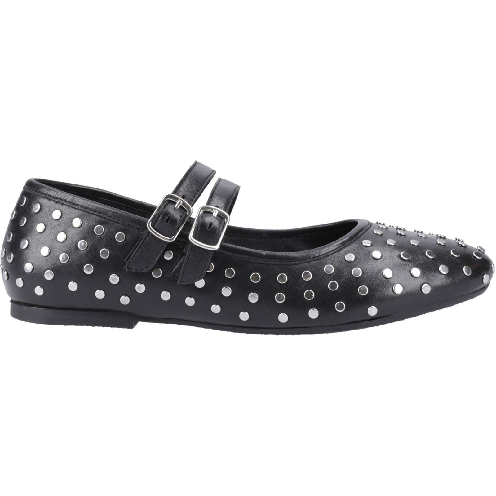 Hush Puppies Nixie Leather Women's Black Flats
