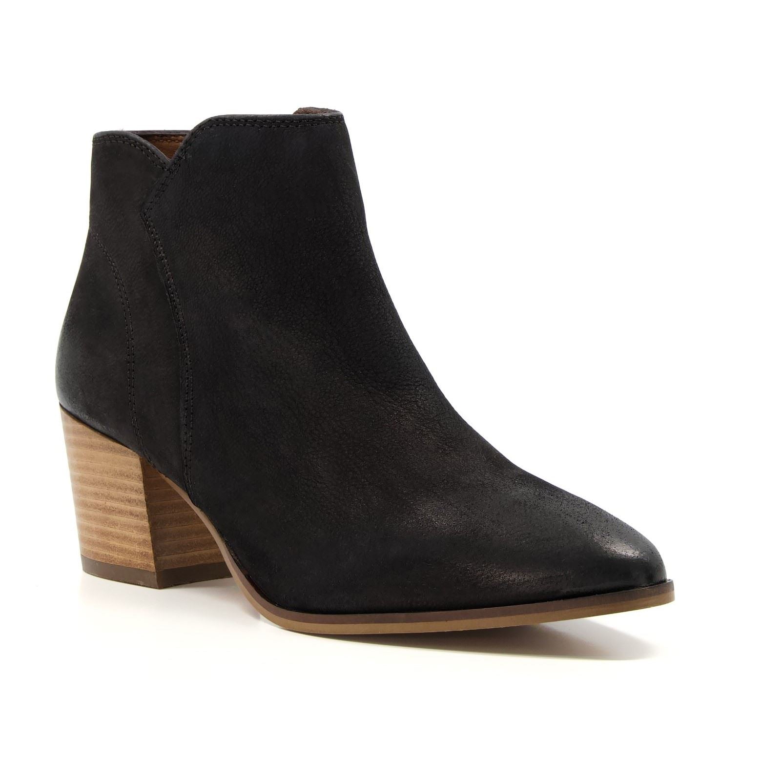 Dune Parlour Nubuck Women's Black Boots