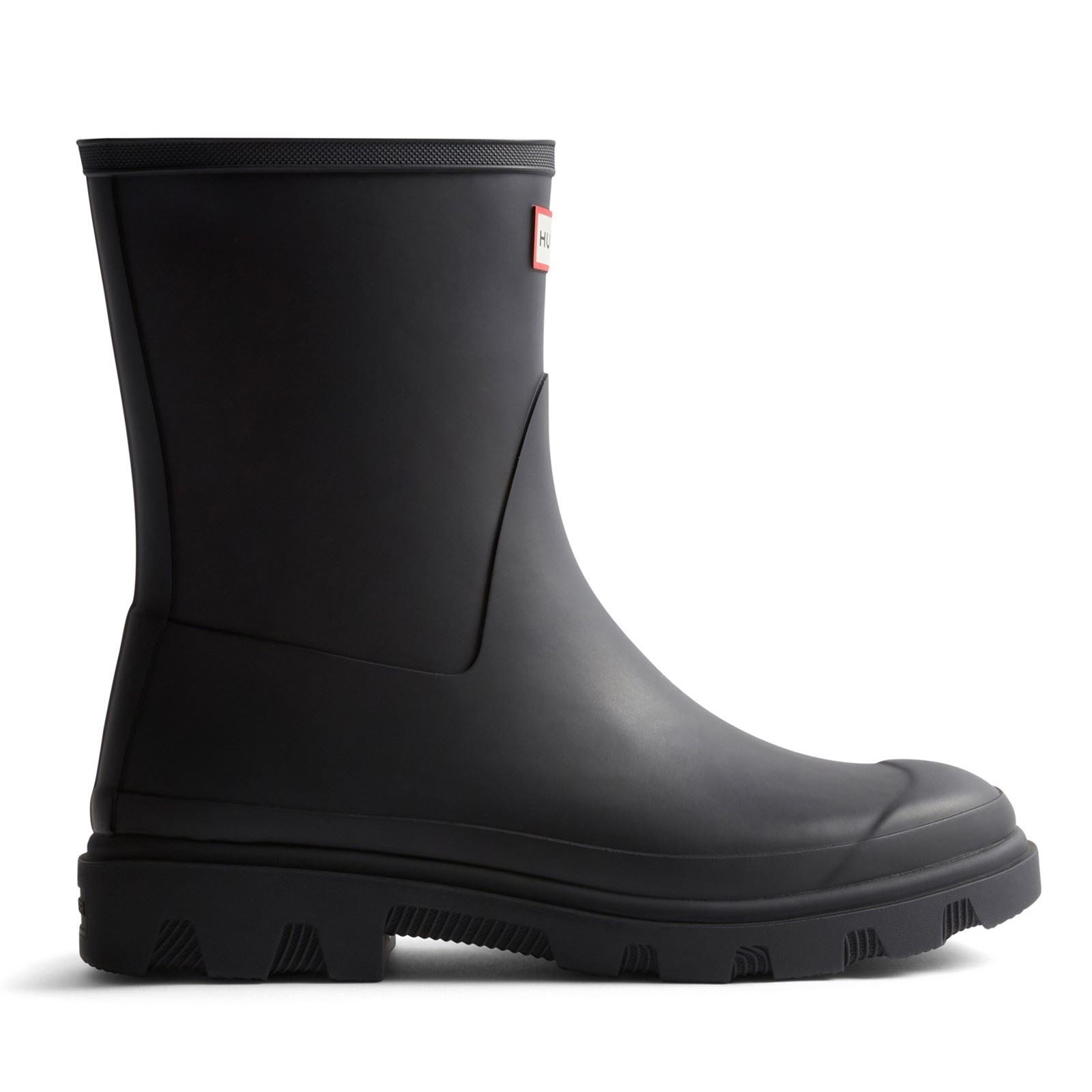 Hunter Downpour Short Boot Rubber Men's Black Wellington Boots
