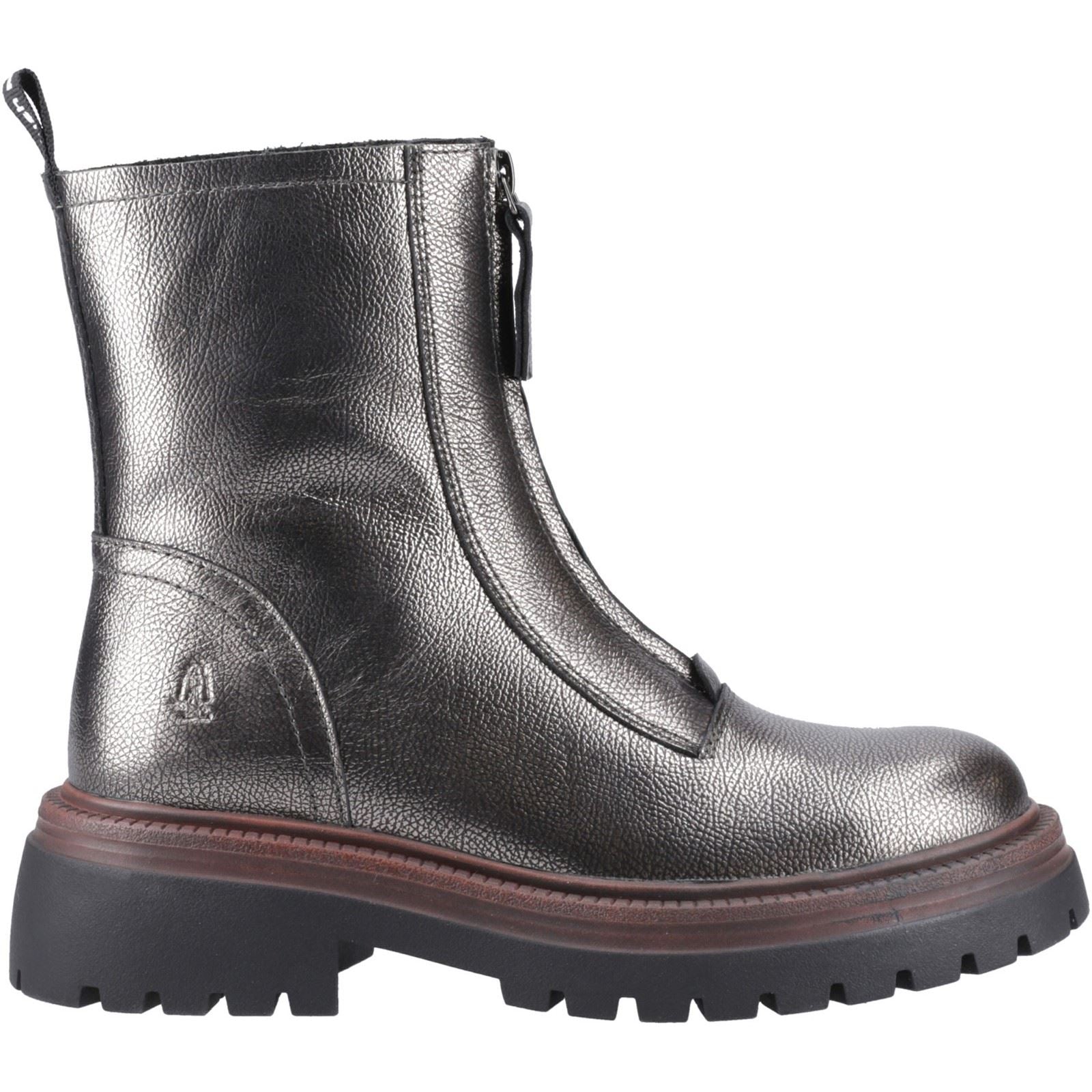 Hush Puppies Roxanna Leather Women's Pewter Boots