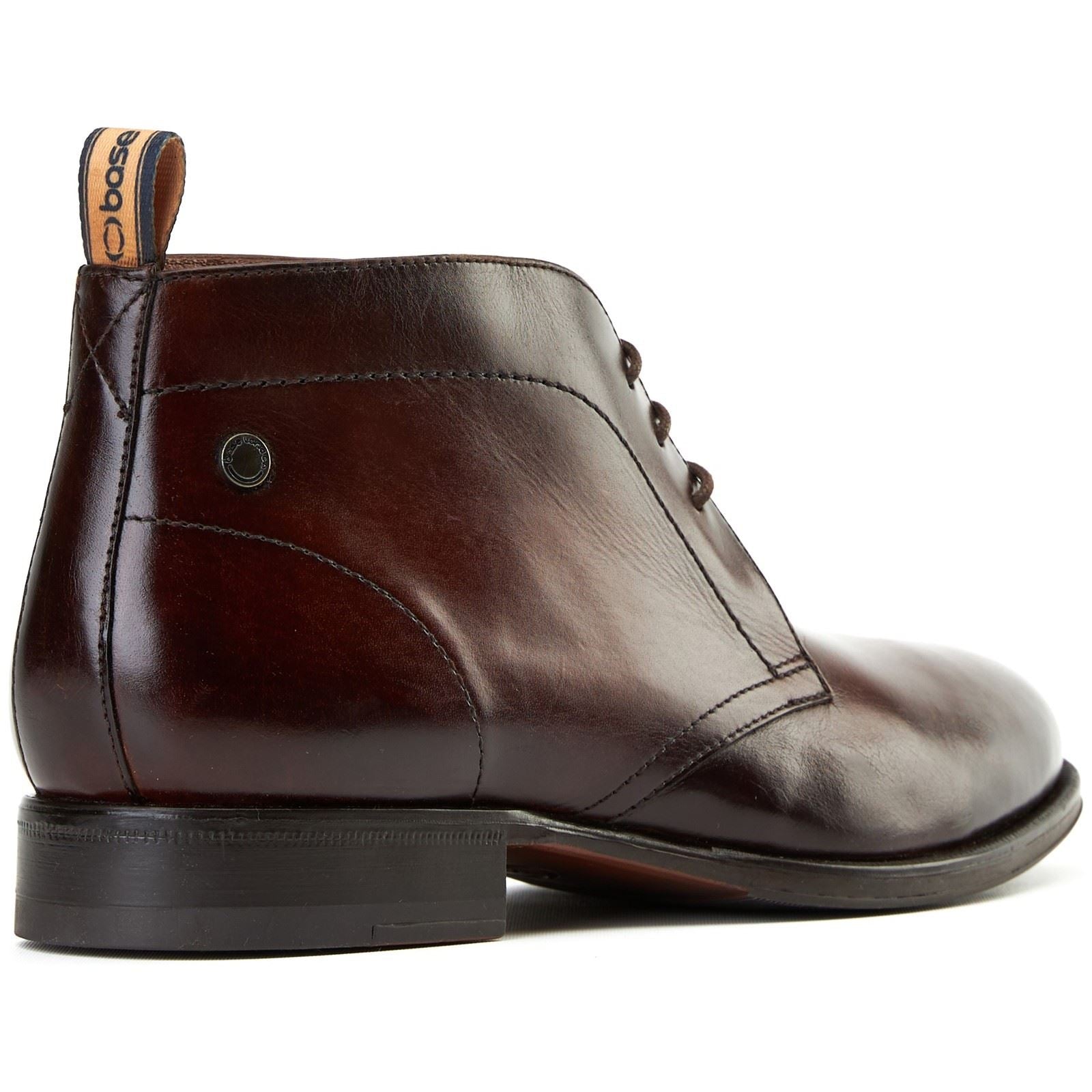 Base London Wallis Leather Men's Burnt Brown Ankle Boots