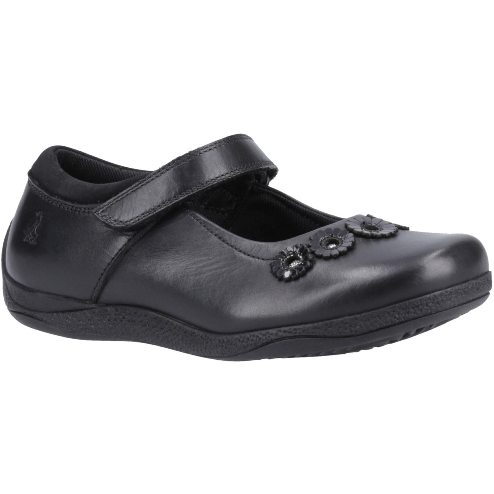 Hush Puppies Christina Leather Junior Black Shoes