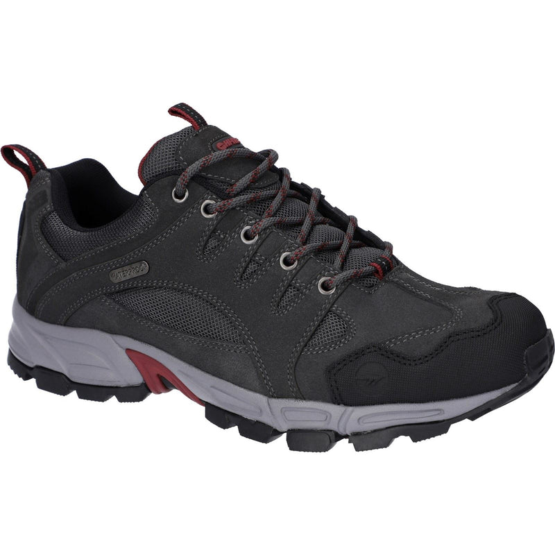 Hi-Tec Auckland Lite Leather Men's Graphite Grey/Dark Red Hiking Boots