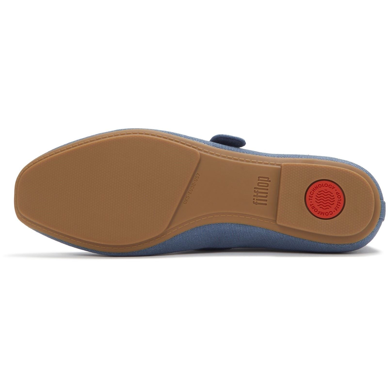 Fitflop Delicato Wave-Edge Polyester Women's Cosmic Blue Shoes