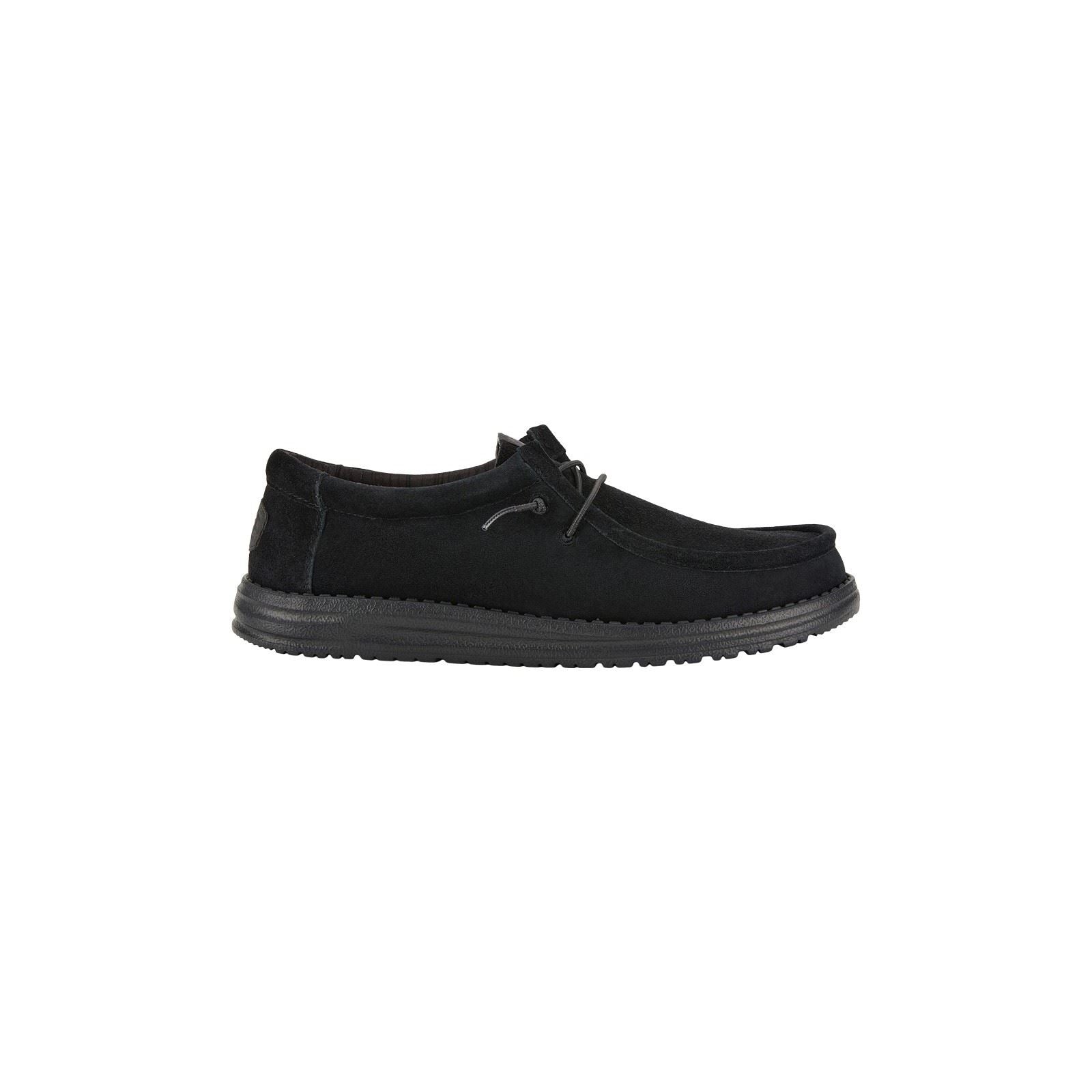 HEYDUDE Wally Suede Suede Men's Black Shoes