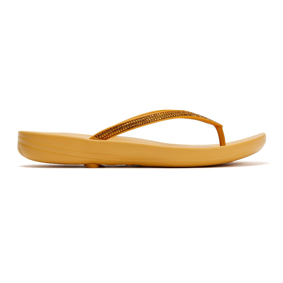 FitFlop Iqushion Sparkle Women's Turmeric Flip Flops