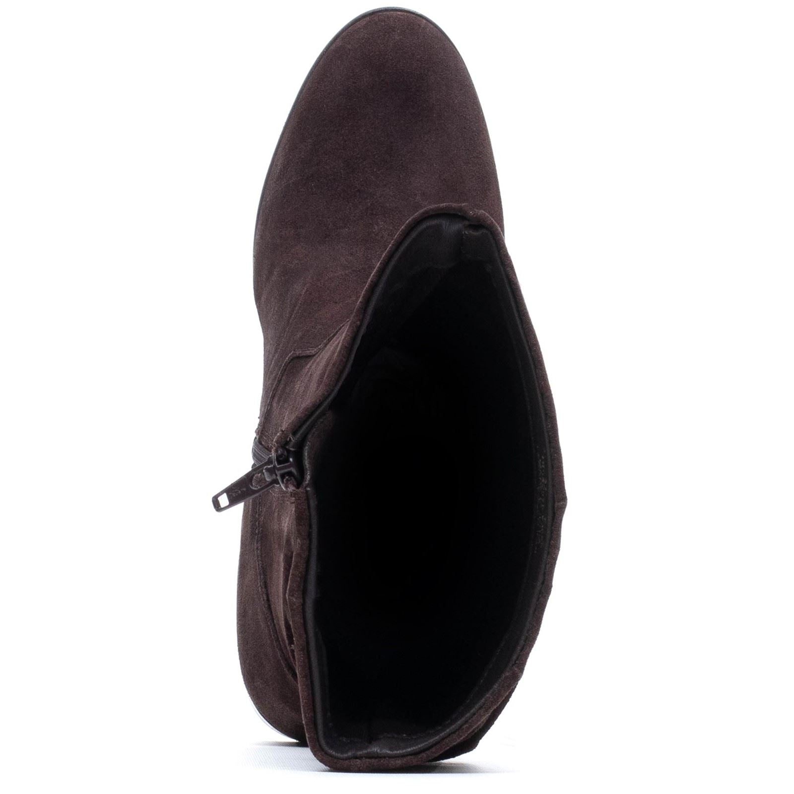 Hush Puppies Cosima Suede Women's Chocolate Heeled Knee High Boots