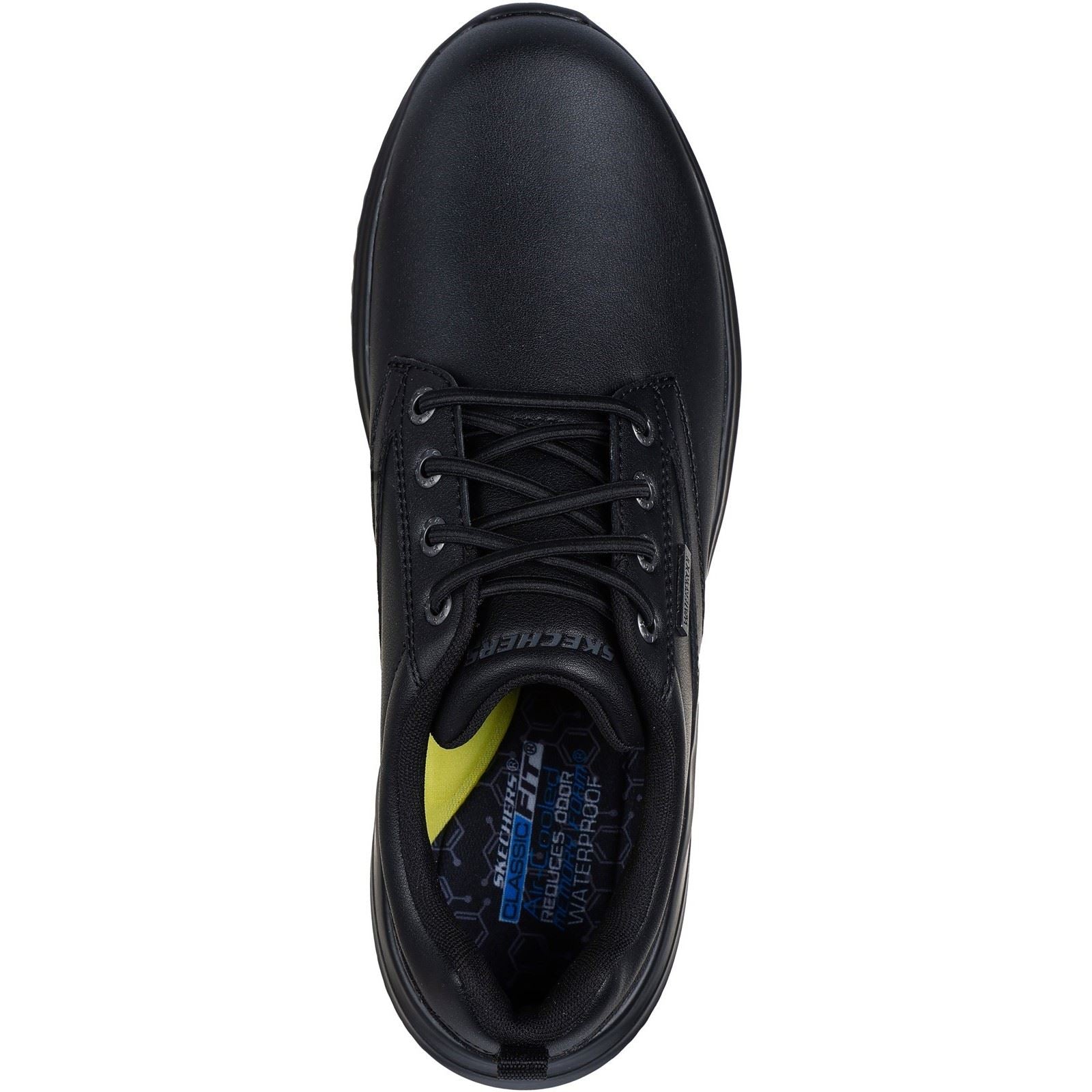 Skechers Delson 3.0 Glavine Leather Men's Black Leather Lace-Up Shoes