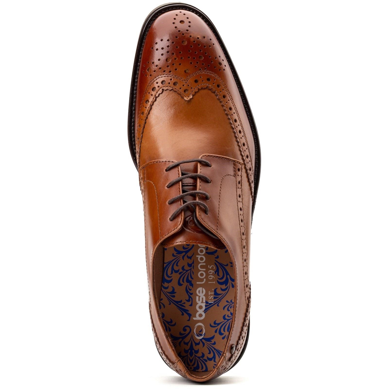 Base London Pocket Leather Men's Tan Brogues Shoes