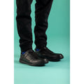 Hush Puppies Shane Leather Youth Boy's Black Lace-Up Shoes