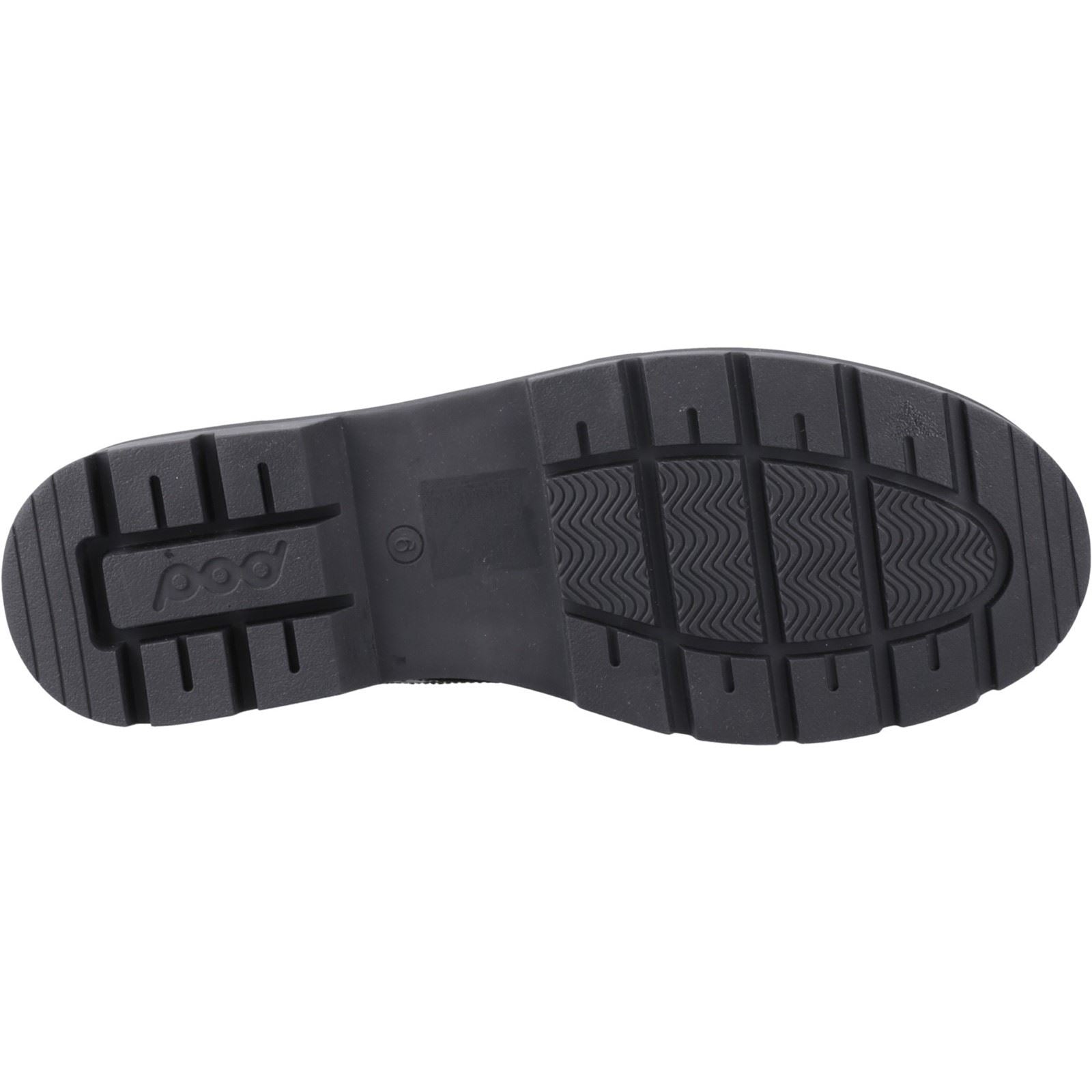 Pod Fiona Leather Youth Girl's Black Brogues