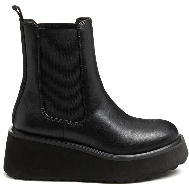 Rocket Dog Heyday Synthetic Women's Black Flat Chelsea Boots