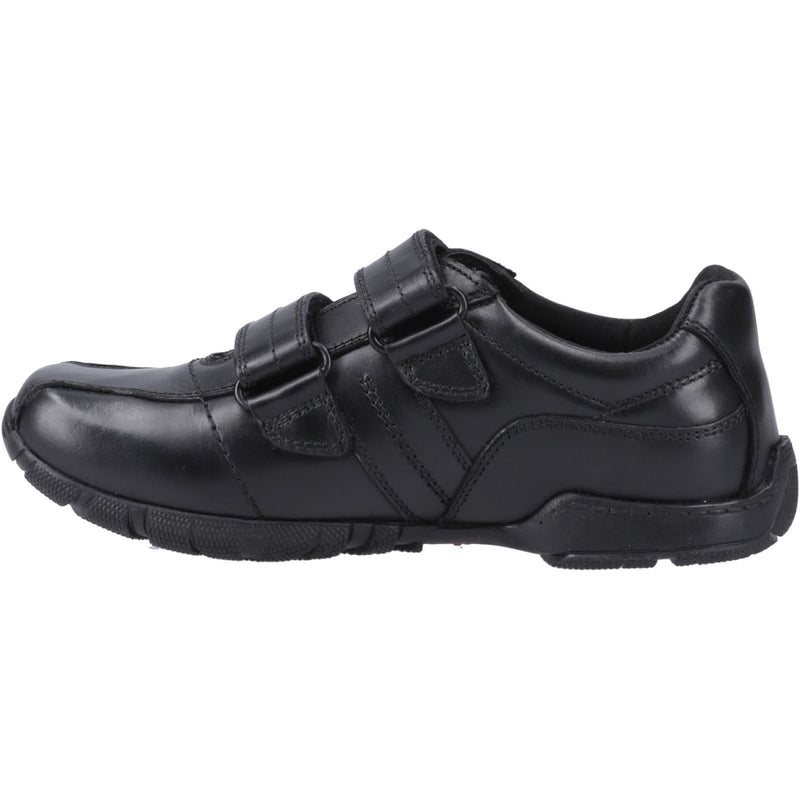Hush Puppies Vance Leather Junior Black Loafers